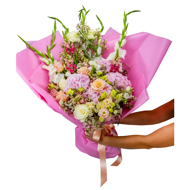 Bouquet of Hydrangeas, Roses & Gladioli